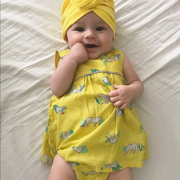 Cat & Jack Other - Yellow Onesie White Tiger Dress 3-6 Months